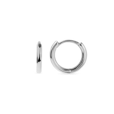Luxenter Hoop-Ohrringe, 925 Sterling Silber edum mit rhodinierter Oberfläche