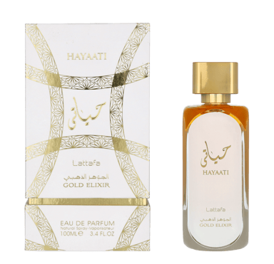 Lattafa Hayaati Gold Elixir Women Edp Spray.