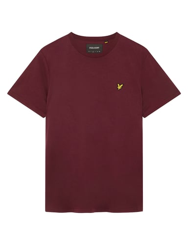 Einfarbiges T-Shirt von Lyle & Scott in Burgunderrot