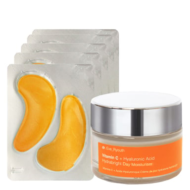 24K Gold + Antioxidantien Hydratisierende Augenbehandlungen Pads + Vitamin C + Hyalurons‰ure¬ Hydrabright¬ Day Moisturiser 50ml