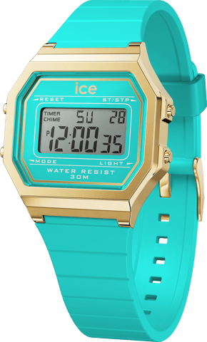 Ice Watch Ice Digit Retro - Blue Curacao Blau Damen Armbanduhr 022055 -