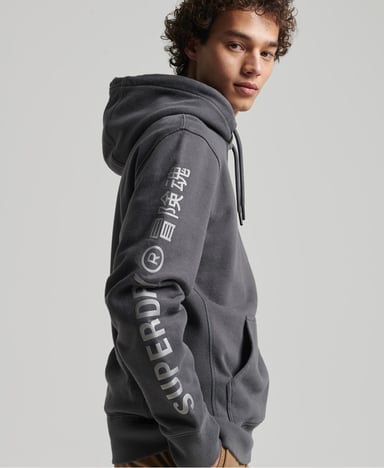 SUPERDRY Sweat à capuche ample unisexe Code Linear