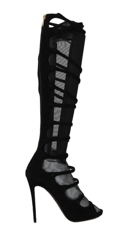Dolce & Gabbana Women's Black Suede Stretch Straps
