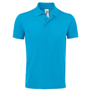 SOLs Mens Prime Pique Plain Kurzarm-Poloshirt (Aqua)