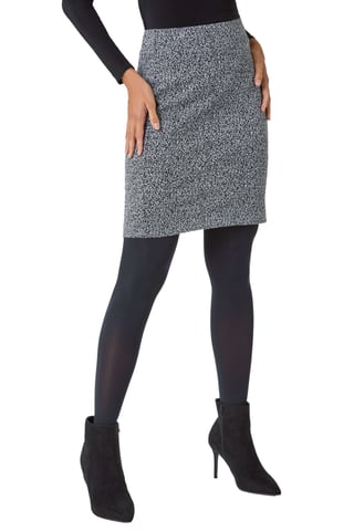 Smart Textured Stretch Skirt