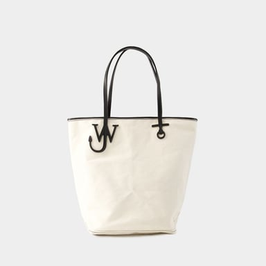 Anchor Tall Tote Bag - J.W. Anderson - Canvas - Elfenbein/Schwarz