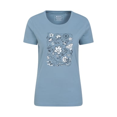 Mountain Warehouse Damen/Damen Bio-T-Shirt mit Paisley-Blumenmuster (Blau)
