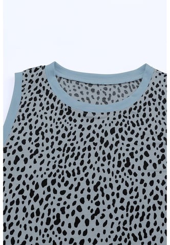Tanktop mit Leopardenmuster für Damen in Grau