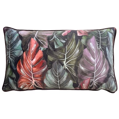 Wylder Tropics Mogori Leafage Piped Velours-Kissenbezug