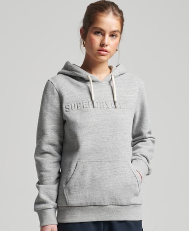 SUPERDRY Sweat à capuche chiné Vintage Corporate Logo