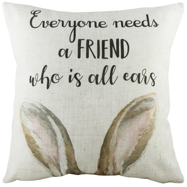 Evans Lichfield All Ears Watercolour Hare Cushion Cover