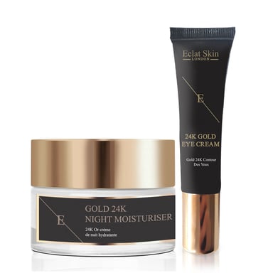 Hydratant de nuit anti-rides Or 24 carats + Crème contour des yeux Or 24 carats
