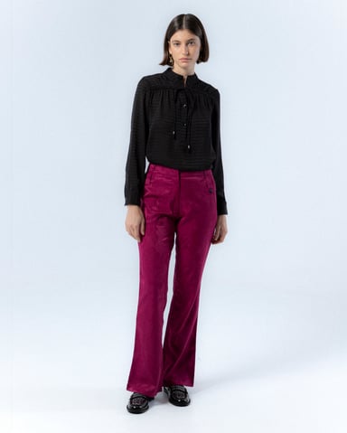 Fuchsia Jacquard Veronica Pants