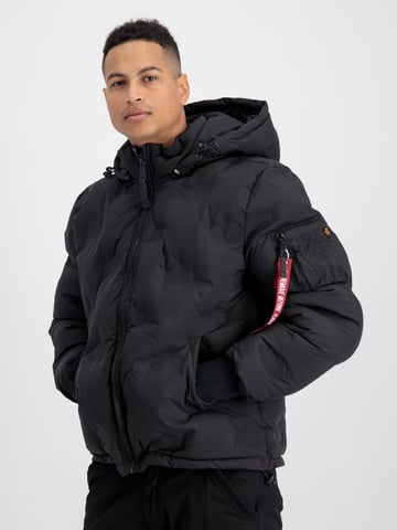 Alpha Industries Kapuzenlogo Puffer Schwarz