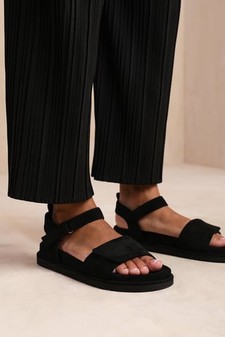 Wheres That From Womens 'Corfu' Velcro Mutli Strap Sandals