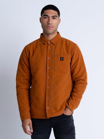 Luke 1977 Men's Bala Regular Fit Overshirt in Orange