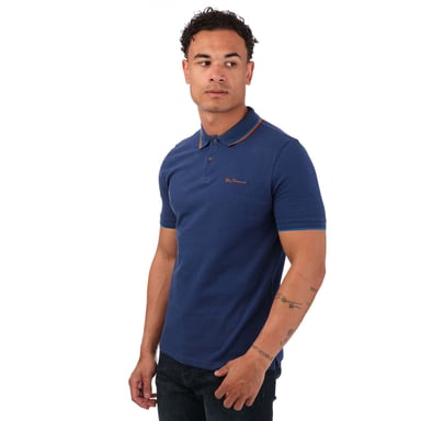 Polo double lisere Ben Sherman Pour Homme en Bleu