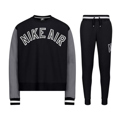 Nike Air Trainingsanzug mit Rundhalsausschnitt in Schwarz
