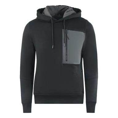 Belstaff Raft Branded Hood Schwarzer Hoodie