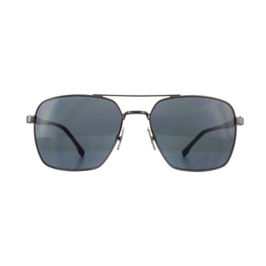 Hugo Boss Sonnenbrille 1045/S V81 IR Dunkel Ruthenium Grau Blau