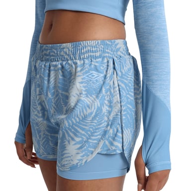 Umbro Womens/Ladies Pro Training Printed Hybrid Shorts (Allure/Silbergrau)
