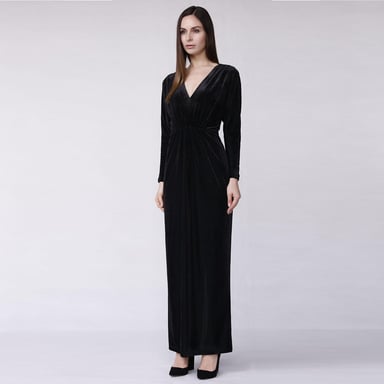 Abendkleid aus strukturiertem Samt