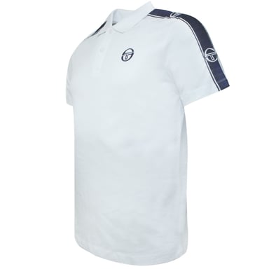 Sergio Tacchini Herren Foley Polo -Hemd mit weißem Top 38731 100 geklebt