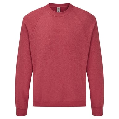 Fruit Of The Loom Herren Raglan-Ärmel Belcoro® Sweatshirt (Heather Red)