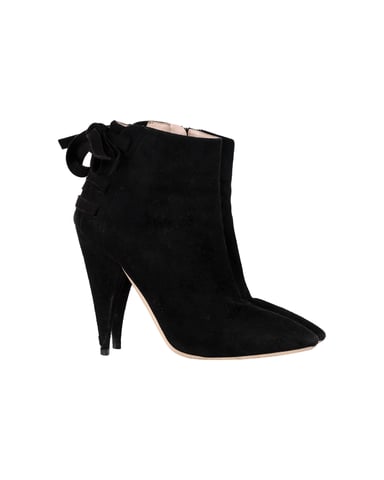 Miu Miu Knöchelstiefel aus schwarzem Wildleder