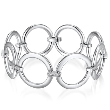 Bracelet silver embellished with swarovski crystals® white Rafaela Donata