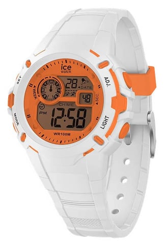 Ice Watch Ice Digit Explorer - Weiß Orange Damenarmbanduhr 024002