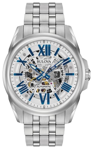 Bulova Classic Automatic Silber Herren Armbanduhr 96A187
