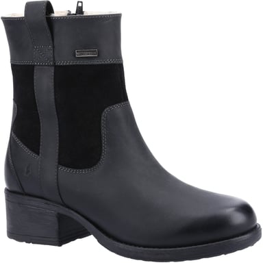 Hush Puppies Saskia Leder Damen Schwarz Stiefel