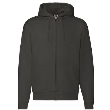 Fruit Of The Loom Herren Zip durch Kapuzen-Sweatshirt / Hoodie (Charcoal)