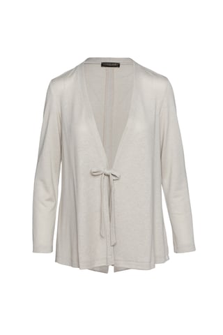 Strickjacke aus Leinen mit offener Vorderseite