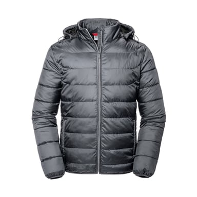 Russell Adult Unisex Hooded Nano Jacket (Eisengrau)
