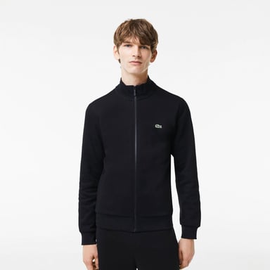 Lacoste Regular Fit gebürstetes Fleece Herren Sweatshirt mit Reißverschluss