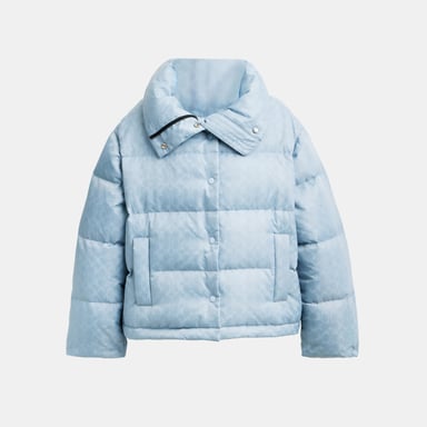 Signature Jacquard Short Puffer