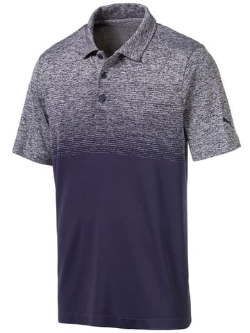 Puma Evoknit Ombre Navy Performance Fit Herren Golf Polo Shirt 595106 03