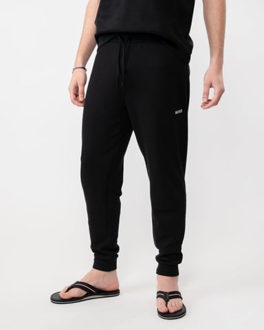 BOSS Orange Waffle Pants Mens Cotton-Blend Pyjama Bottoms with Embroidered Logo