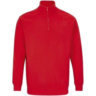 SOLS - "Conrad" Sweatshirt mit kurzem Reißverschluss für Herren/Damen Unisex (Leuchtend Rot)