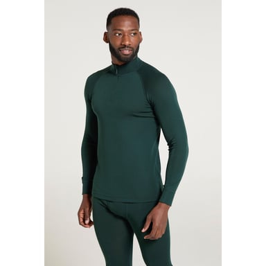 Mountain Warehouse - "Merino II" Base Layer Oberteil für Herren (Dunkelgrün)