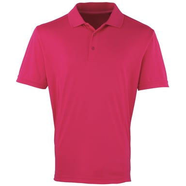 Premier Mens Coolchecker Pique Kurzarm-Polo T-Shirt (Hot Pink)
