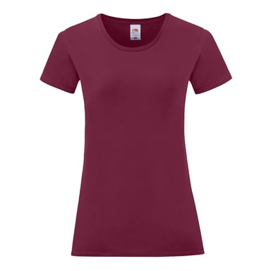Fruit Of The Loom Damen/Damen Iconic T-Shirt (Burgund)