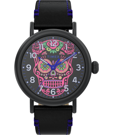 Timex Waterbury Standard Dia De Los Muertos Schwarz Herren Armbanduhr TW2V67600