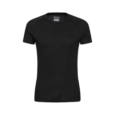 Mountain Warehouse Herren Talus Rundhalsausschnitt Kurzarm Thermal Top (Schwarz)