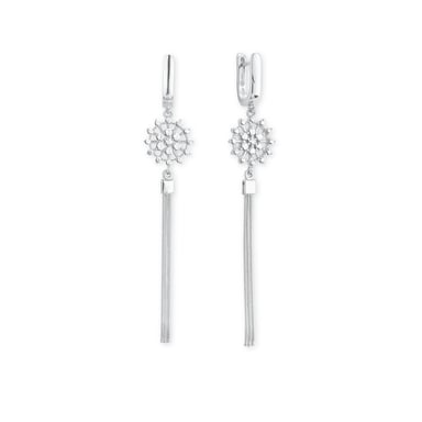 Amor Boucles d'oreilles pour dames, argent sterling 925, zircons cubiques