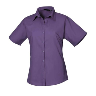 Premier - Bluse für Damen kurzärmlig (Violett)