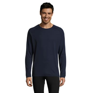SOLS - T-Shirt für Herren - Sport Langärmlig (Dunkelblau)