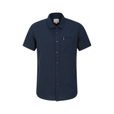 Mountain Warehouse Herren Kokosnuss Slub Kurzarm-Shirt (dunkelblau)